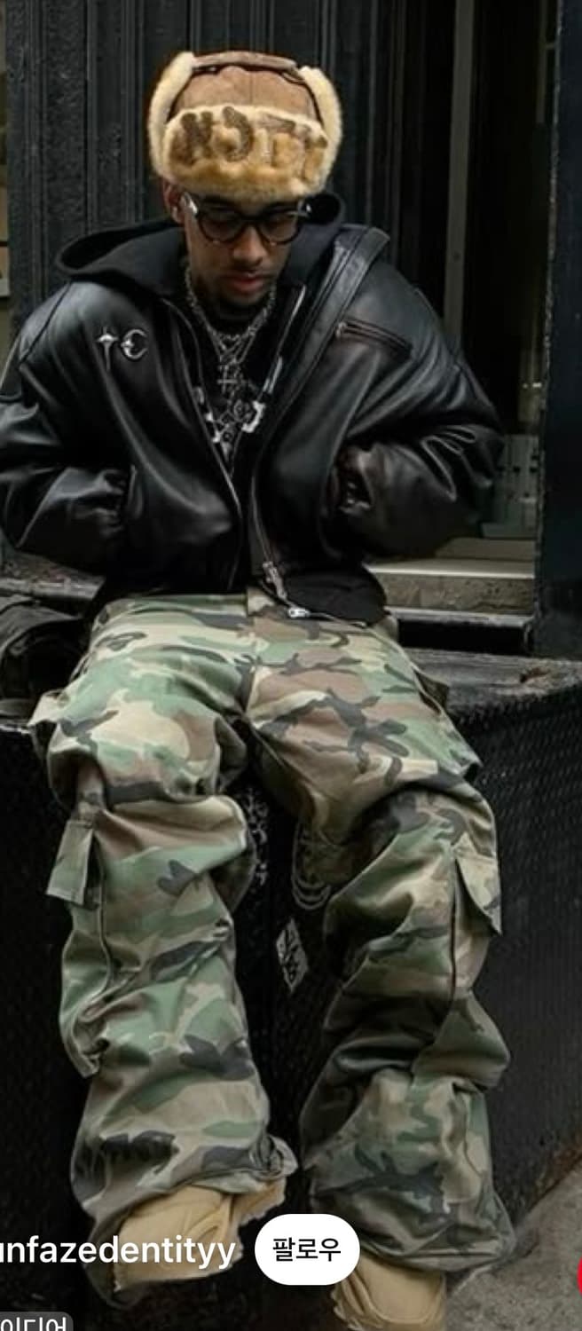 테이크이지 카모 바지. 자이언트핏 솔리드 스웻 팬츠 XL 상품이미지9