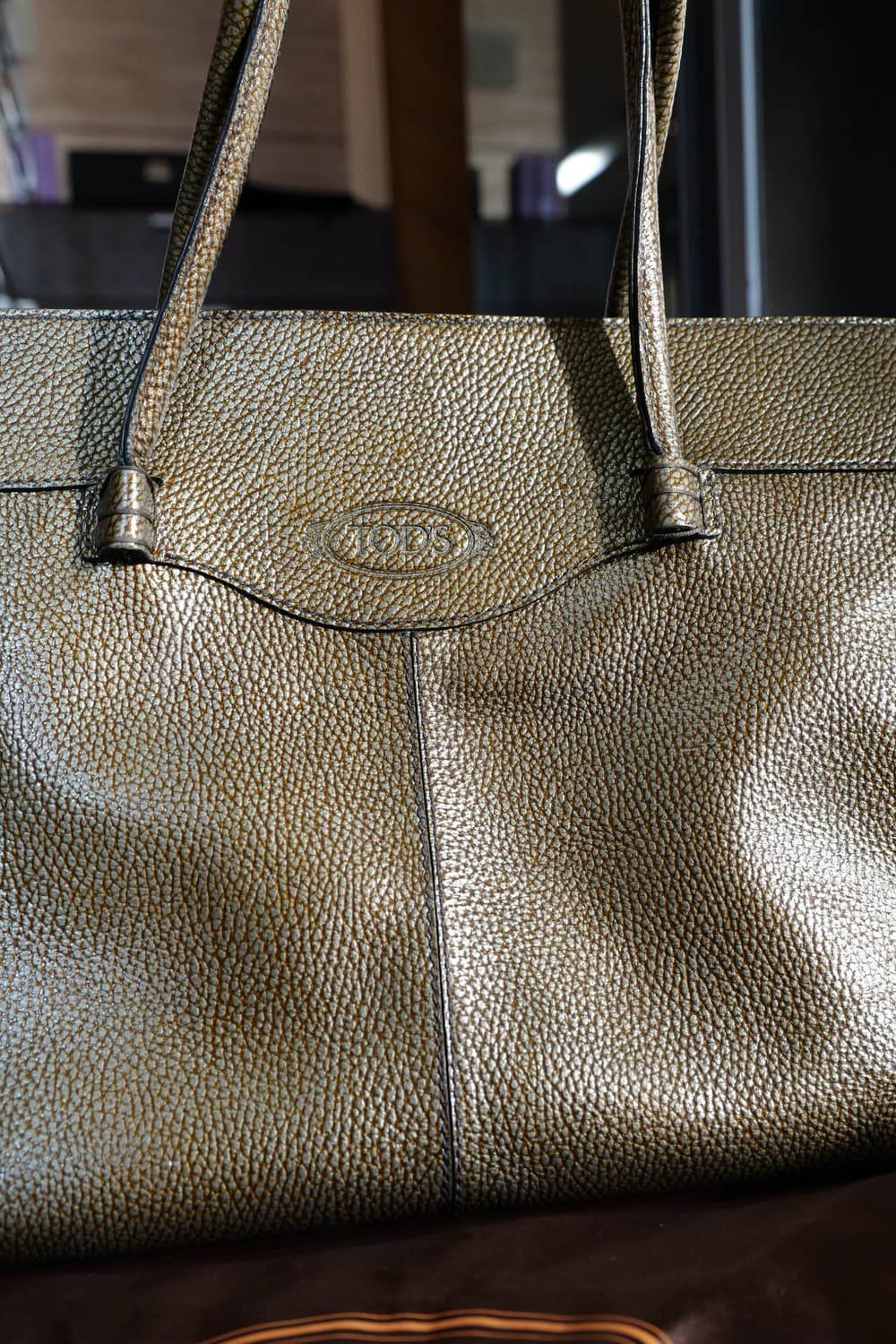 TOD'S 토즈 레더 토트백 브론즈 상품이미지3