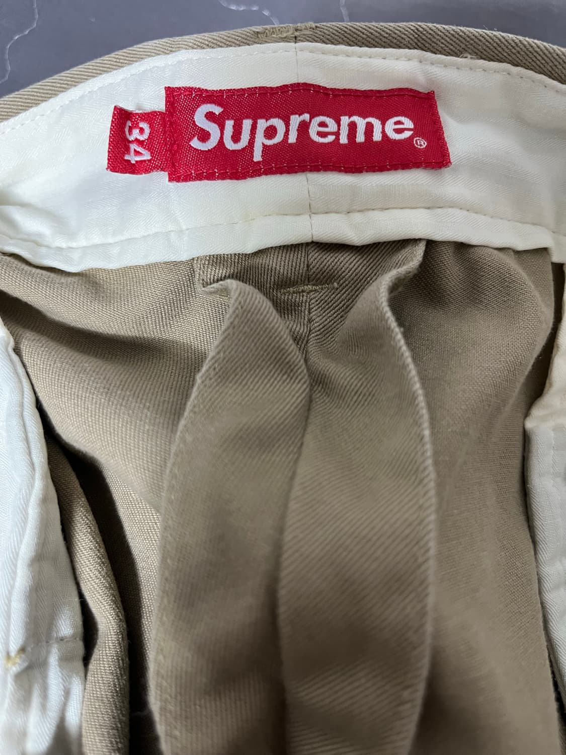 슈프림 핀업 걸 치노 팬츠 탄 카키 34 상품이미지4