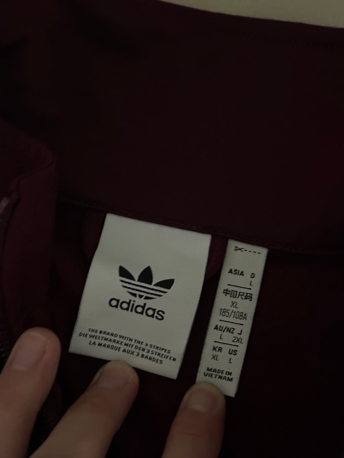 아디다스 파이어버드 버건디 XL 상품이미지2