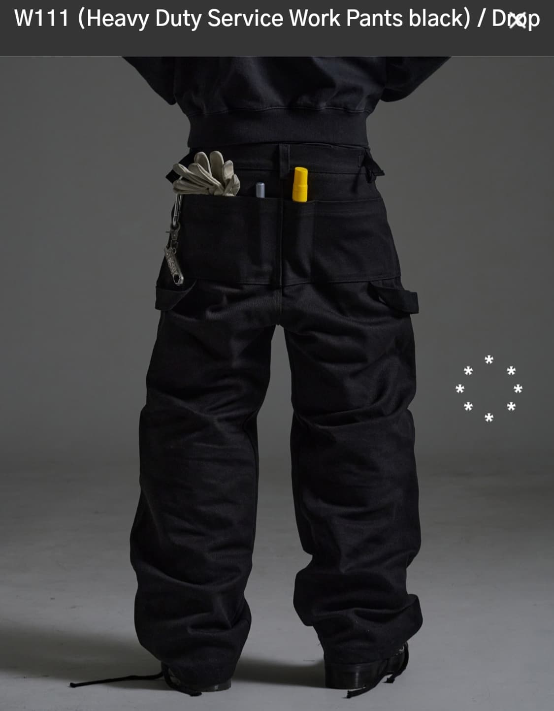 W111 Heavy Duty Service Work Pants black 상품이미지2