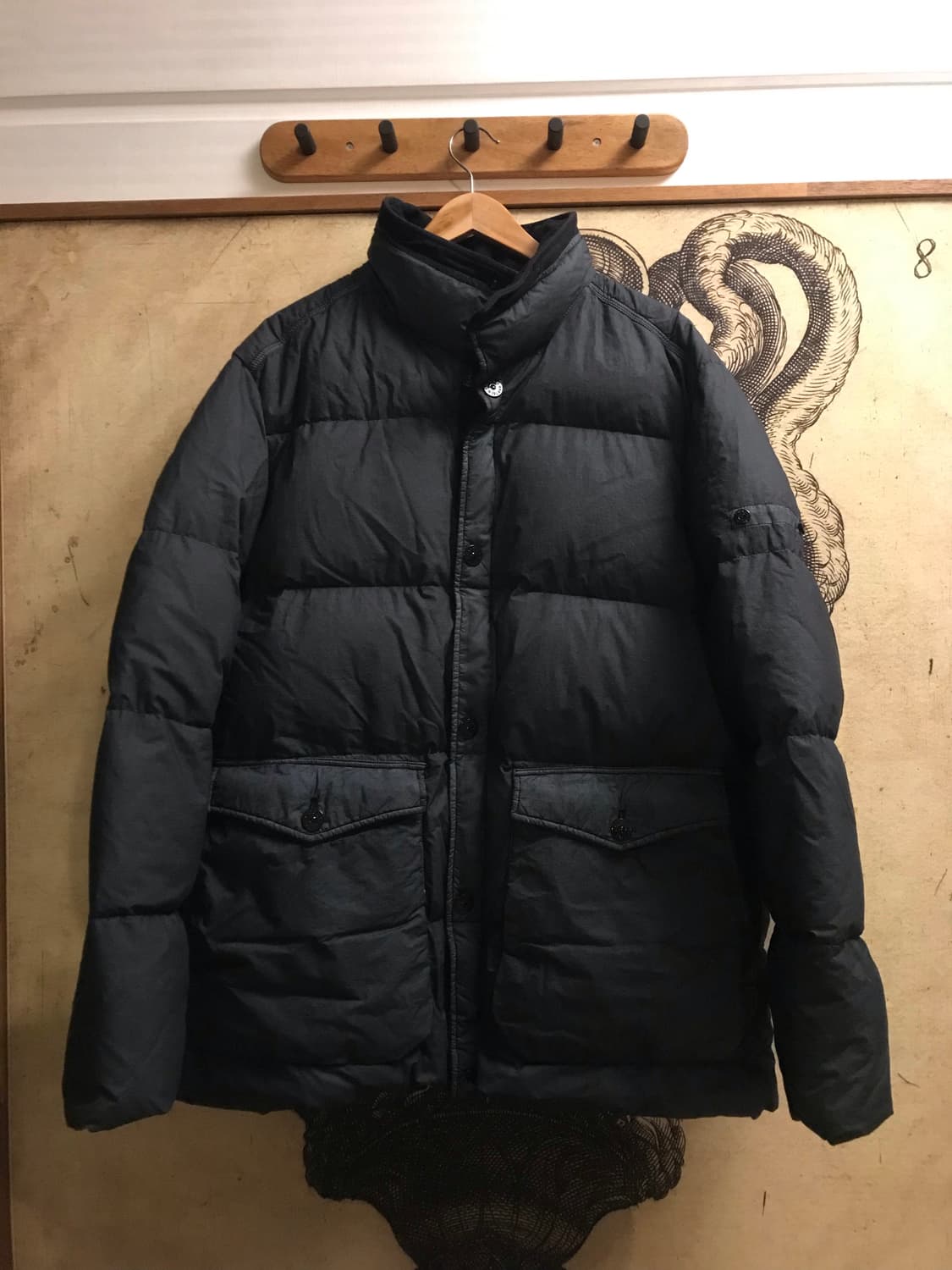 STONE ISLAND RESIN POPLIN DOWN-TC 상품이미지1