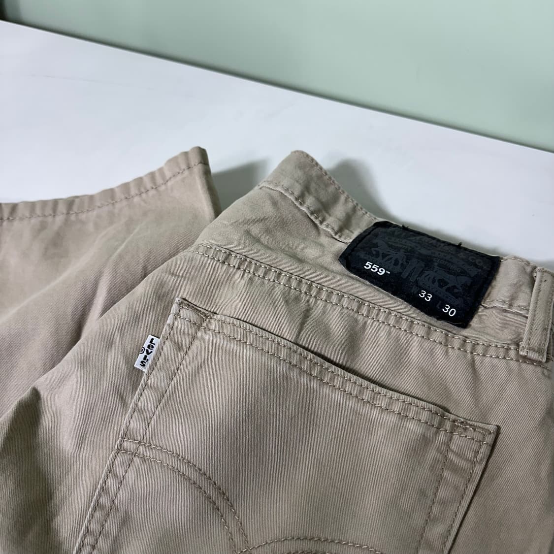 M-L 리바이스559 레귤러 스트레이트핏 솔리드베이지 데님팬츠 상품이미지2