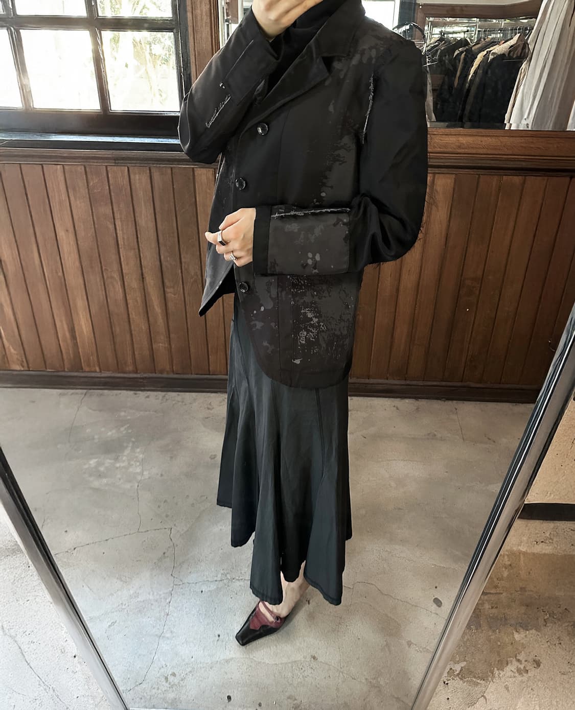 COMME DES GARCONS black paint jacket 상품이미지2