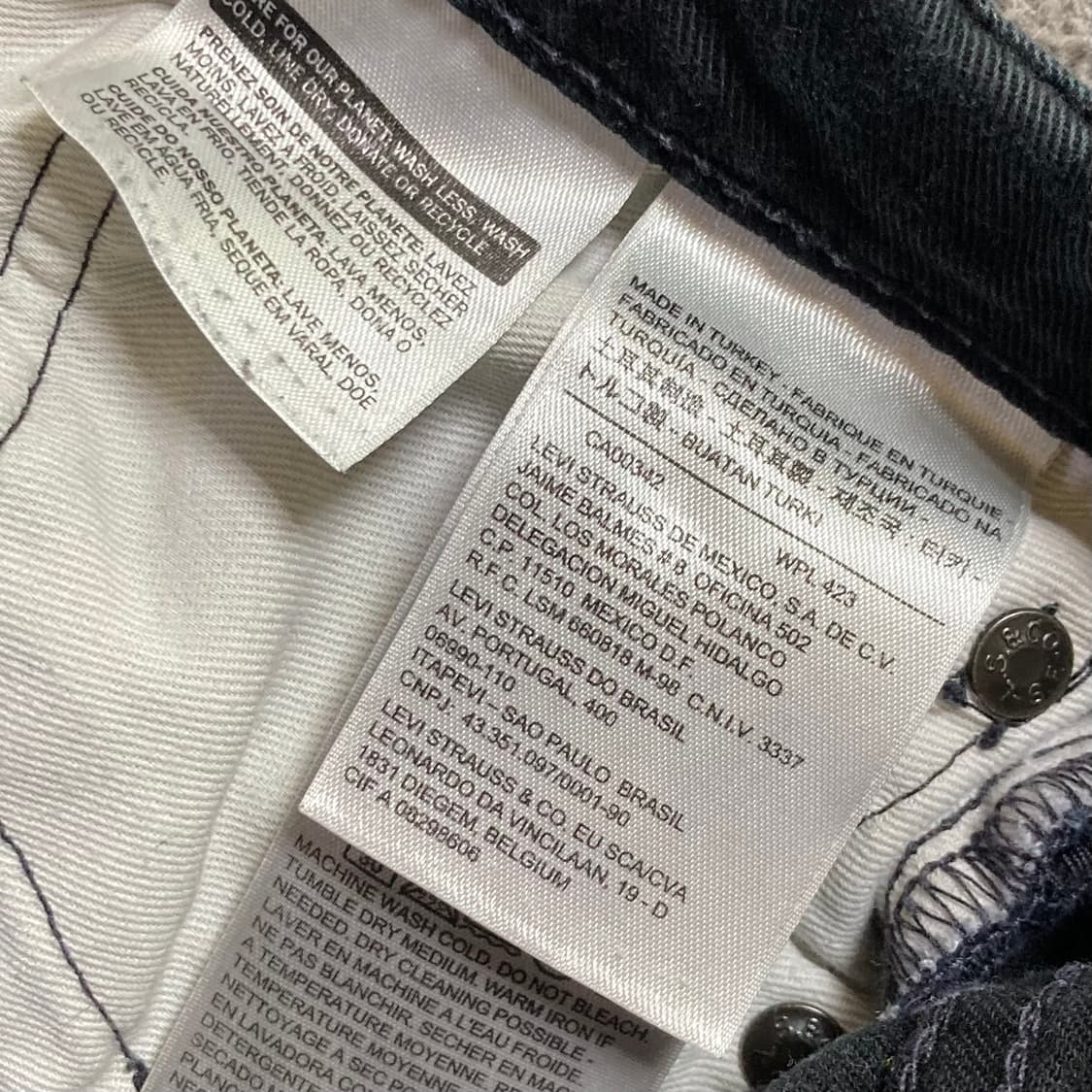 리바이스 510 블랙진 데님팬츠 W36 L34 상품이미지5