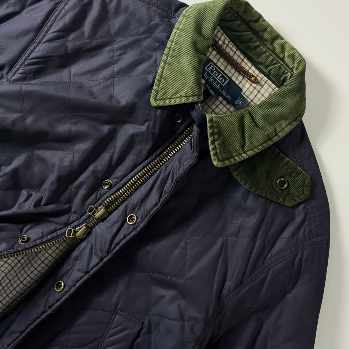 Polo  폴로 랄프로렌 코듀로이 카라 네이비 퀼팅 패디드 자켓  상품이미지5