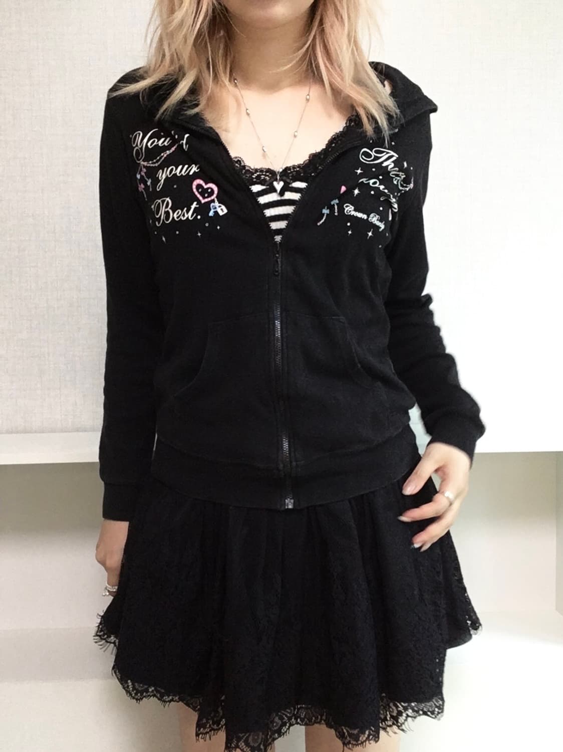 jpn vintage highteen cubic black hoodzip 상품이미지1
