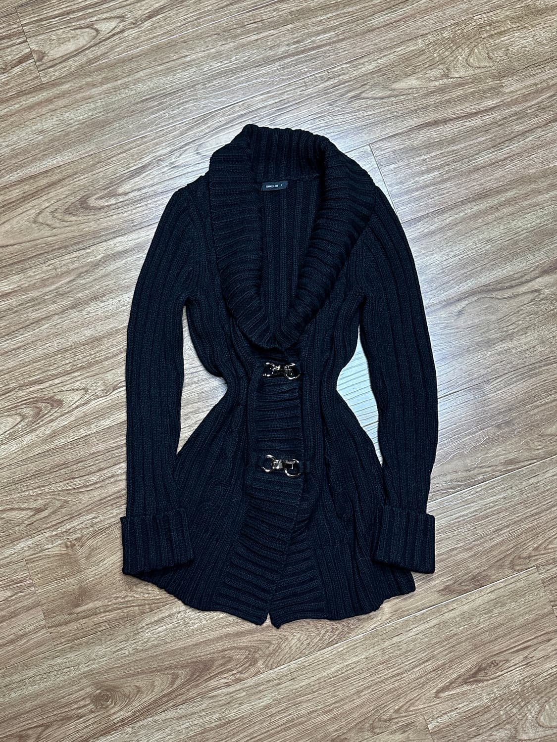 빈티지 블랙 더플 가디건 니트 오네갸루 로걀 라떼 공겜여주 모리걸 긱시크 상품이미지1