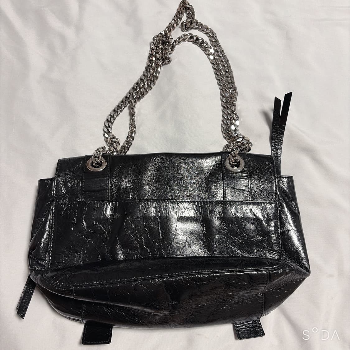 발망 블랙 레더 체인 숄더백 상품이미지2