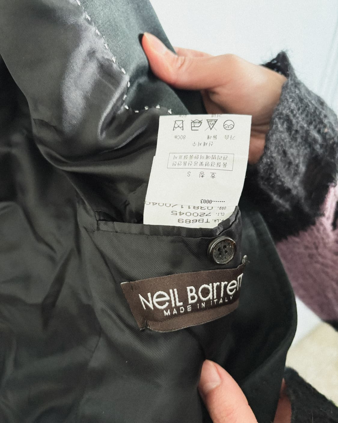 닐바렛 나이프 슬림핏 크롭 코튼 블레이져 상품이미지6