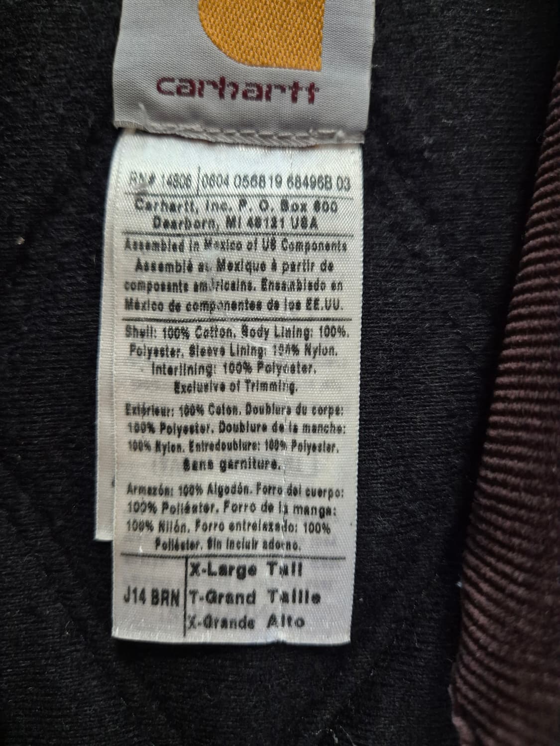칼하트 J14 BRN 산타페 자켓 XL TALL 상품이미지3