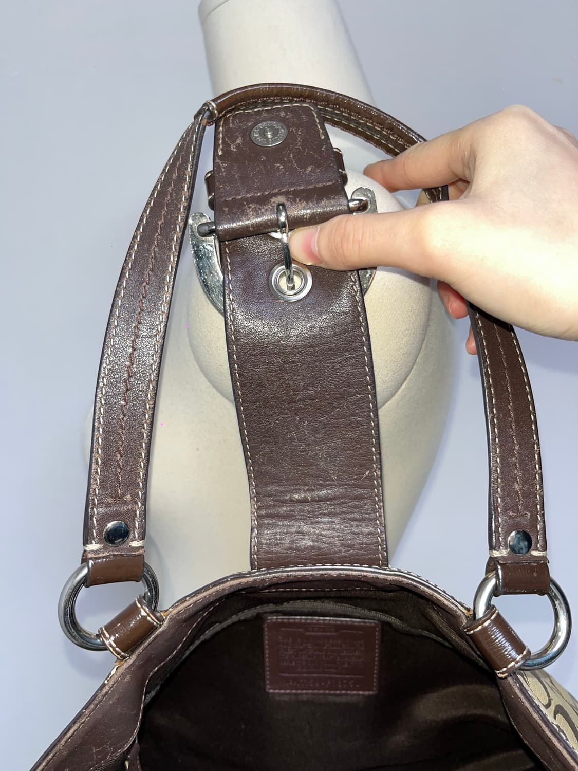 📦 Coach brown square Shoulder Bag 상품이미지9