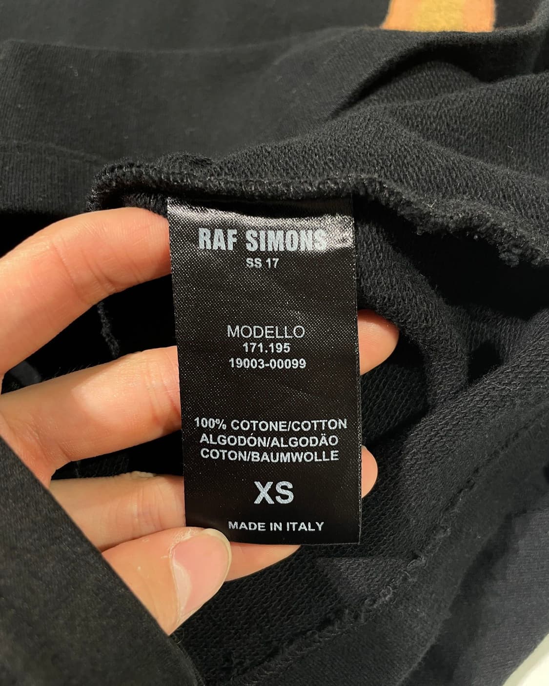 라프 시몬스 17S/S 블랙 벌처스 오버 하프티 상품이미지8