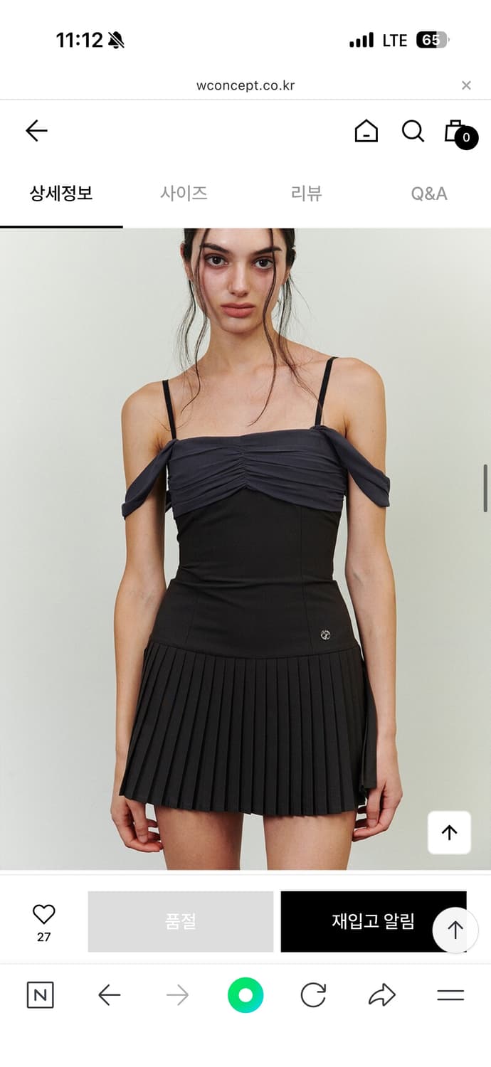 페인오어플레져) 메리 플레츠 미니 드레스 블랙 S 상품이미지3