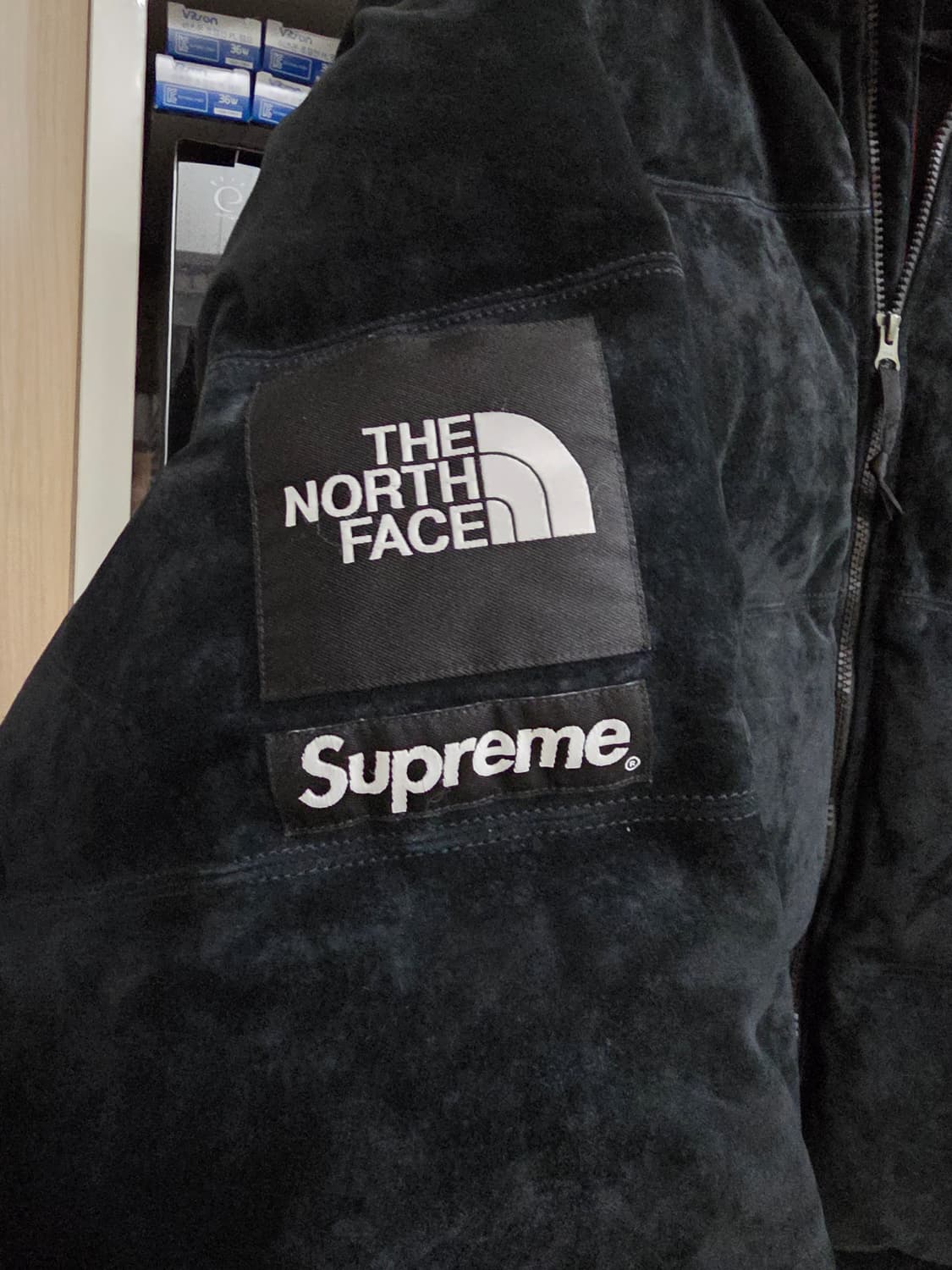 슈프림 노스페이스 스웨이드 눕시 M 상품이미지3