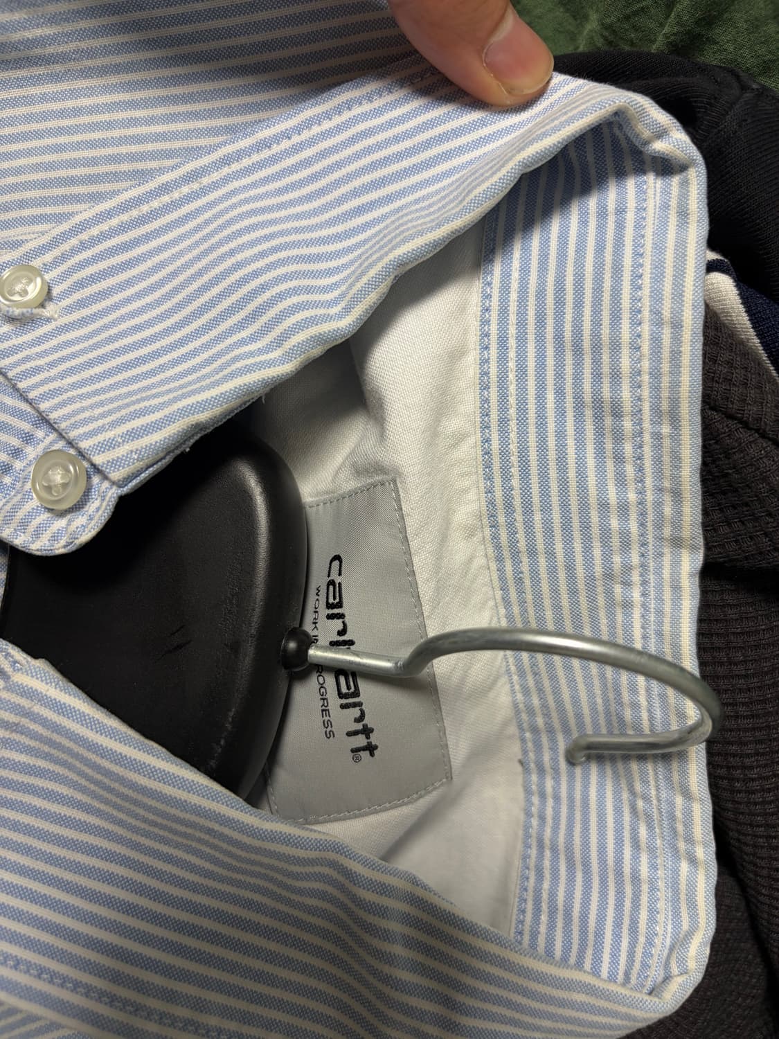 칼하트 wip 옥스퍼드 더필드 스트라이프 셔츠 상품이미지5