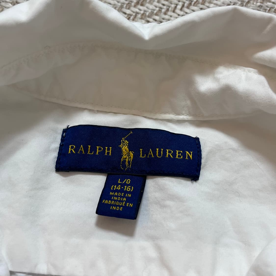 [정품] 폴로 화이트 / 네이비포니 솔리드 셔츠 [ 실확 ] 상품이미지4