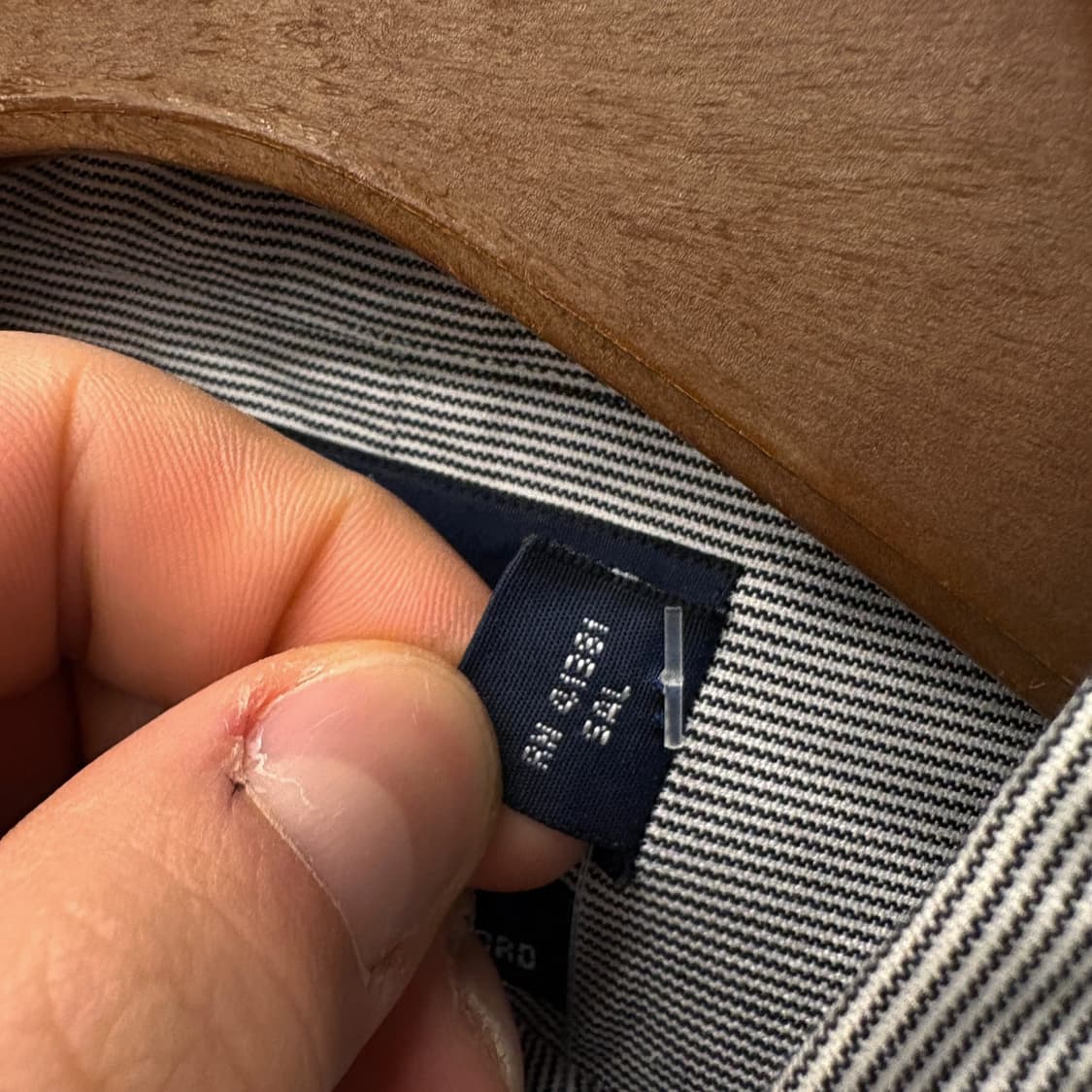 90s 폴로 랄프로렌 핀포인트 스트라이프 옥스포드 셔츠N336   상품이미지8