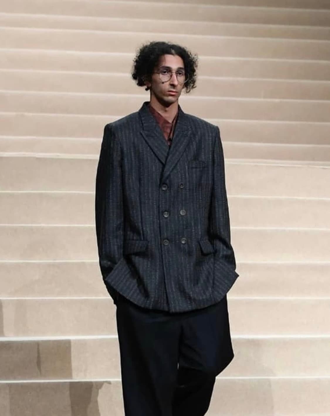 마리아노 24FW 메인 스트라이프 블레이져 상품이미지1