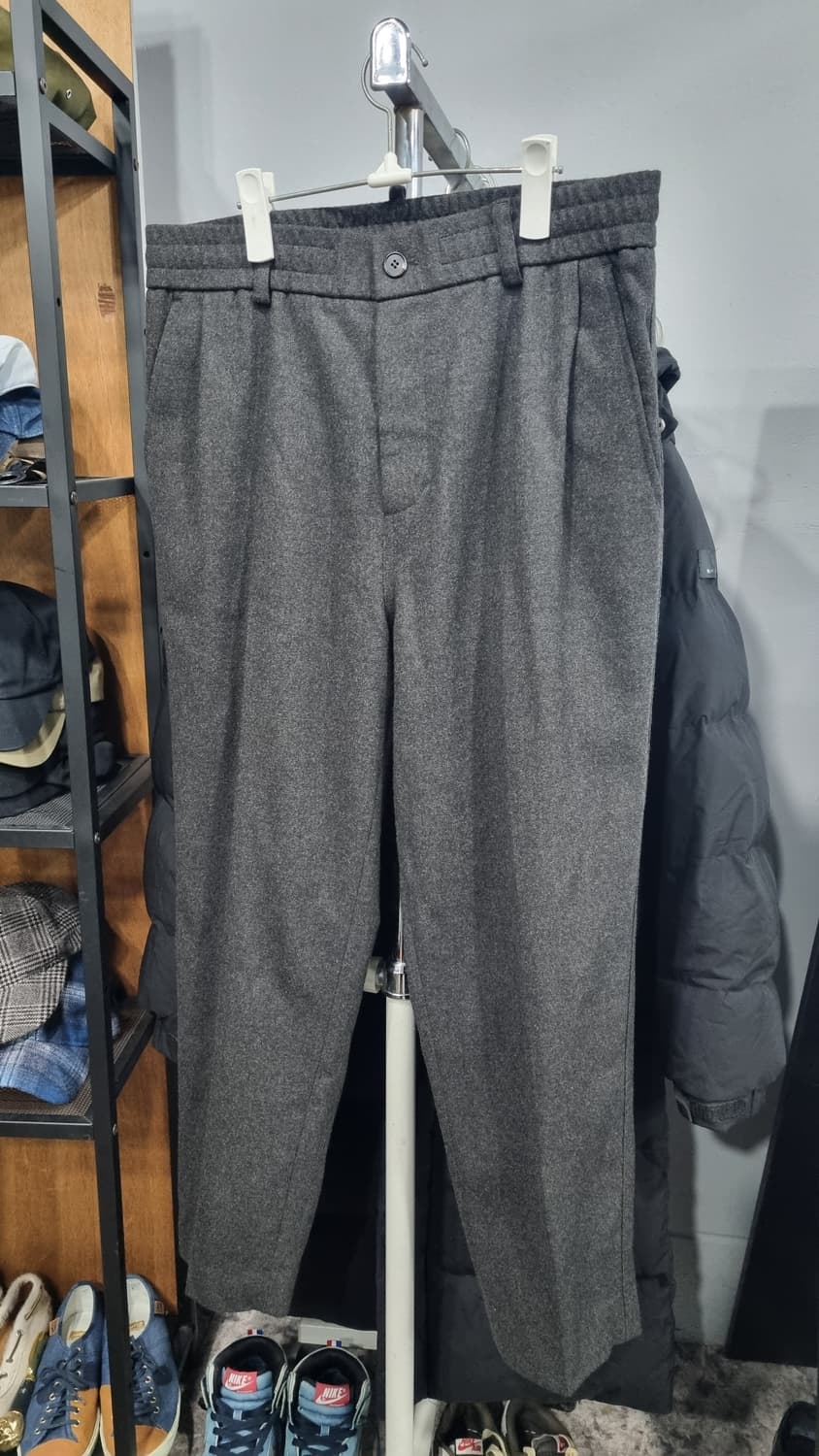 타임 (한섬정품) 남성 32~33 모 겨울용 차콜 테이퍼드핏 슬랙스 상품이미지1