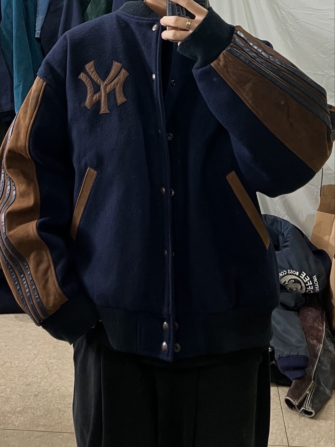 아디다스 뉴욕양키스 바시티자켓 상품이미지3