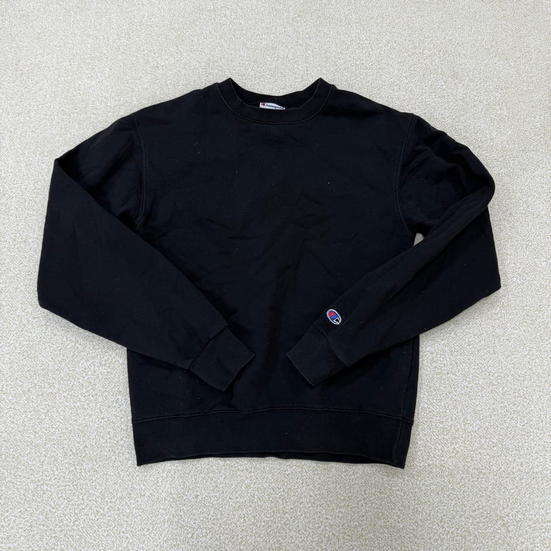 [S] 챔피온 어센틱 블랙 맨투맨 0105T1 상품이미지1