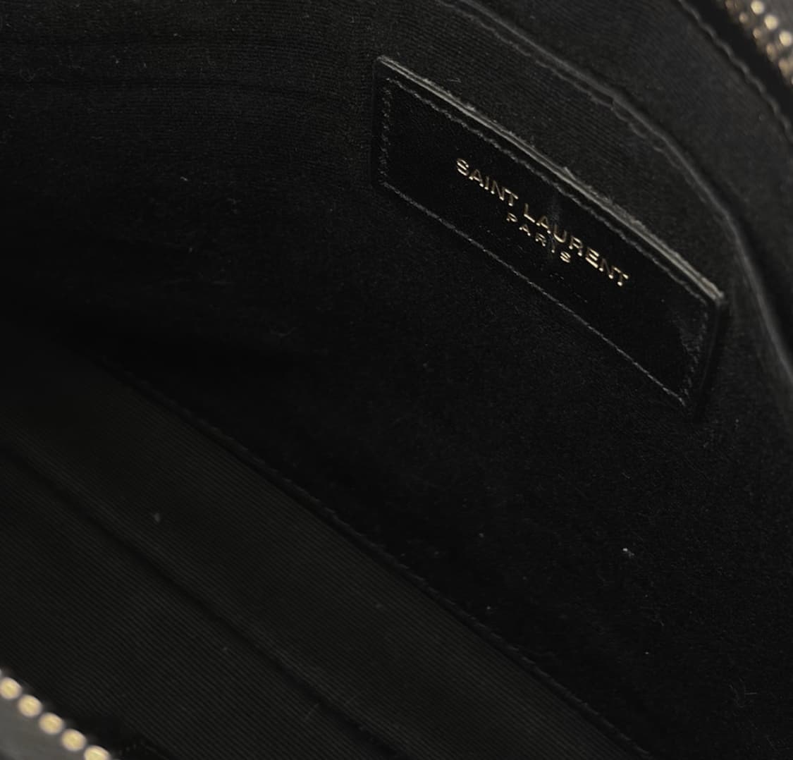 [S] 생로랑 여성 마틀라세 모노그램 YSL 로고 클러치 블랙 금장 스몰 상품이미지8