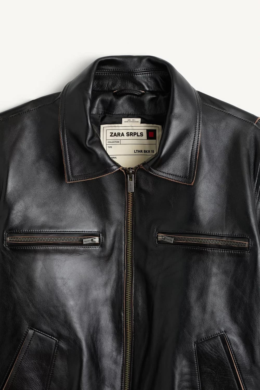 자라 SRPLS 레더 가죽 라이더 자켓 L 상품이미지7