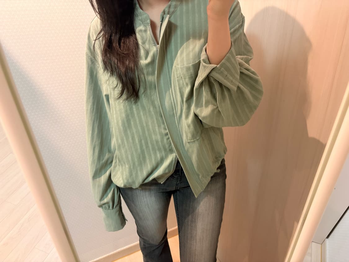 Stripe Two-way Zip Up 상품이미지1