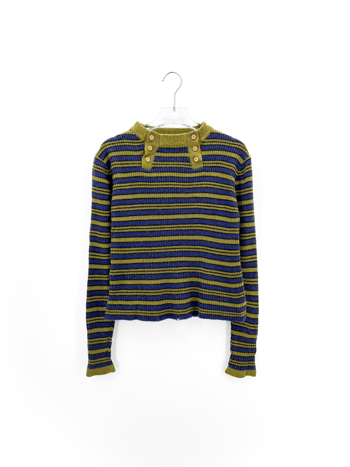 퍼슨스 버튼 스트라이프 긴팔티셔츠 상품이미지2