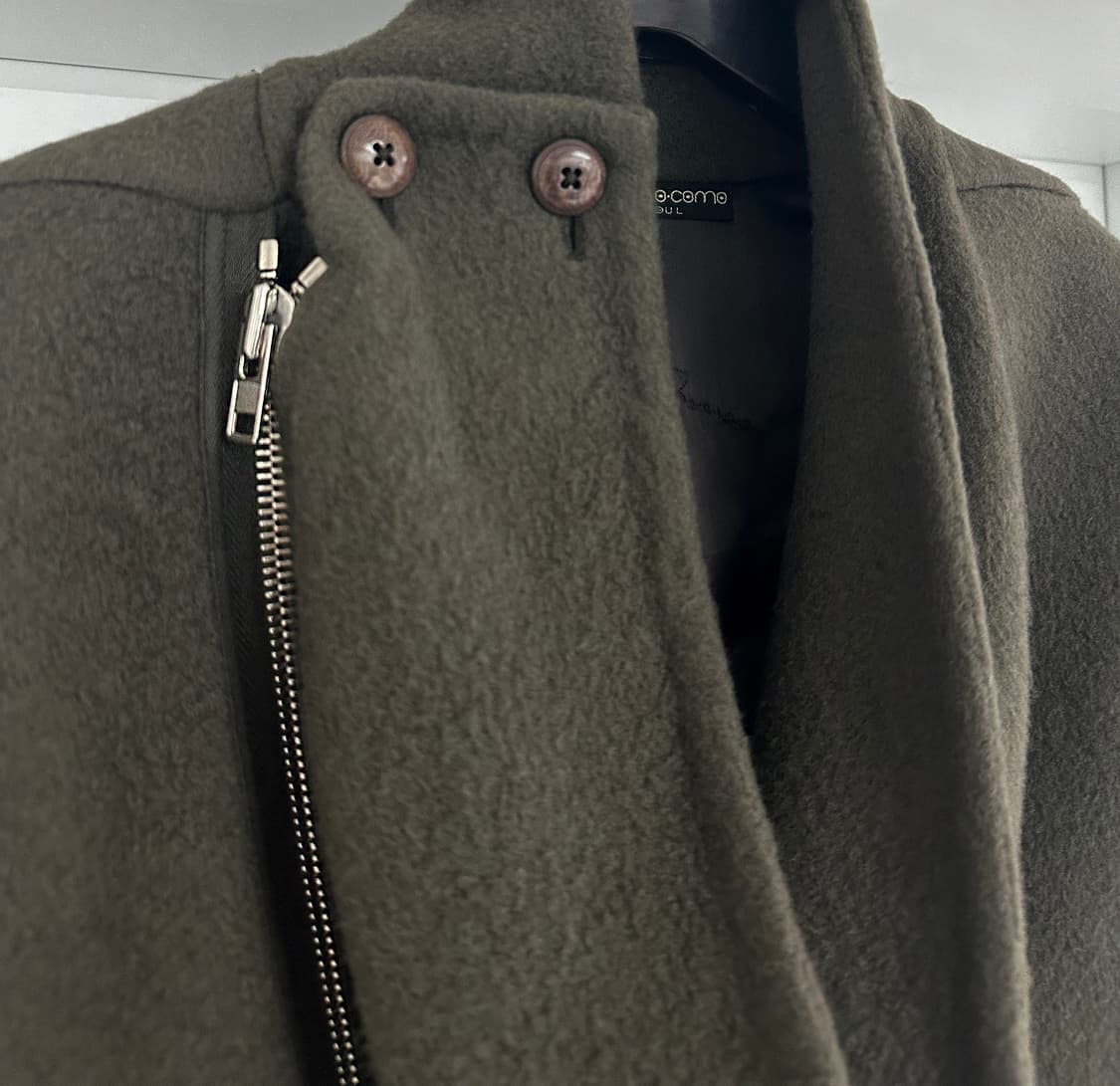 Rick Owens 14FW 아카이브 캐시미어 카프스킨 롱 코트 상품이미지8