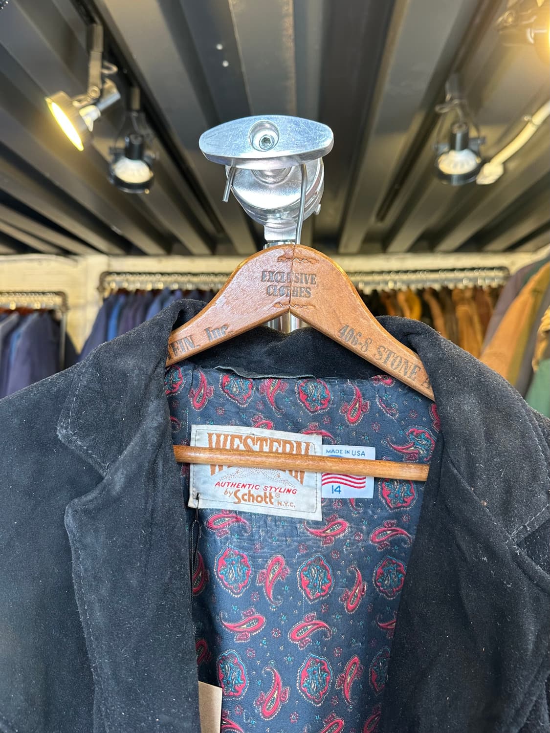 80-90s 쇼트 헤비 리얼 레더 스웨이드 프린지 자켓 상품이미지3