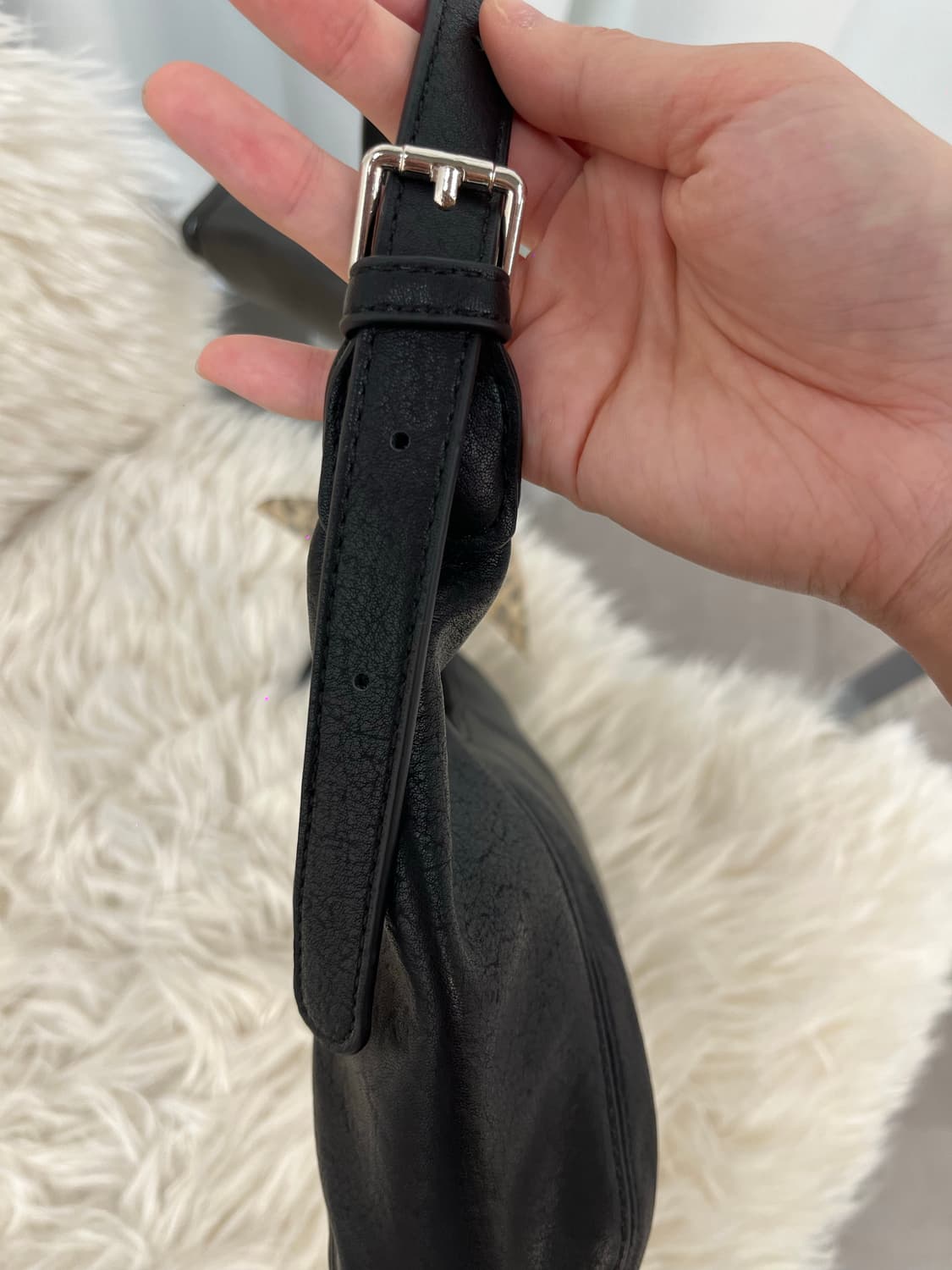 Classic Leather Black Shoulder Bag 상품이미지8