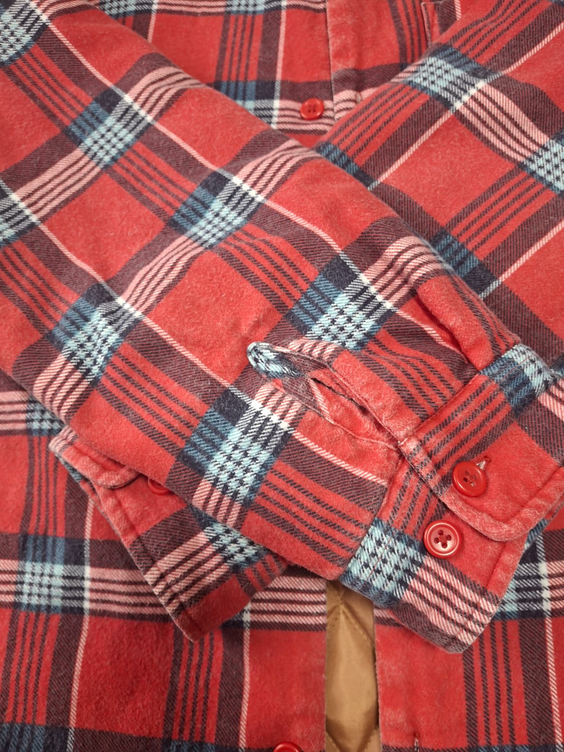 슈프림 포우 퍼 칼라 플란넬 셔츠 레드  상품이미지5