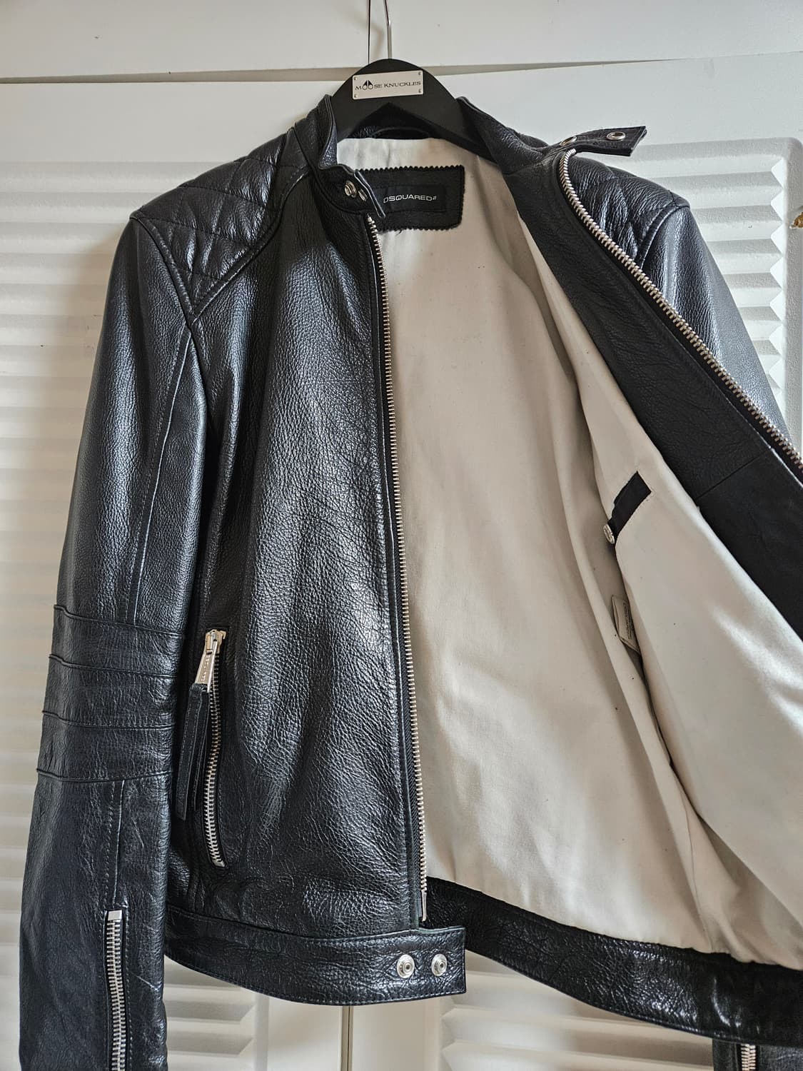 디스퀘어드2 푸에블로 소가죽 바이커 가죽자켓 판매합니다. 상품이미지3