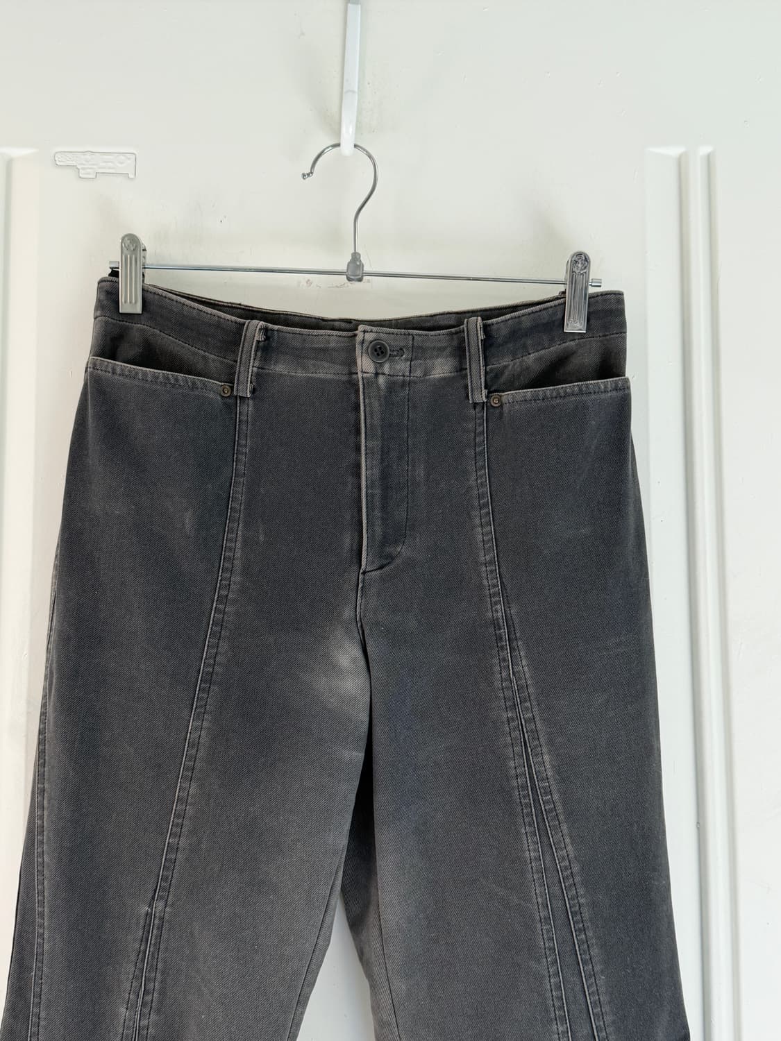 일본빈티지 흑청 디테일 부츠컷 데님팬츠 상품이미지5