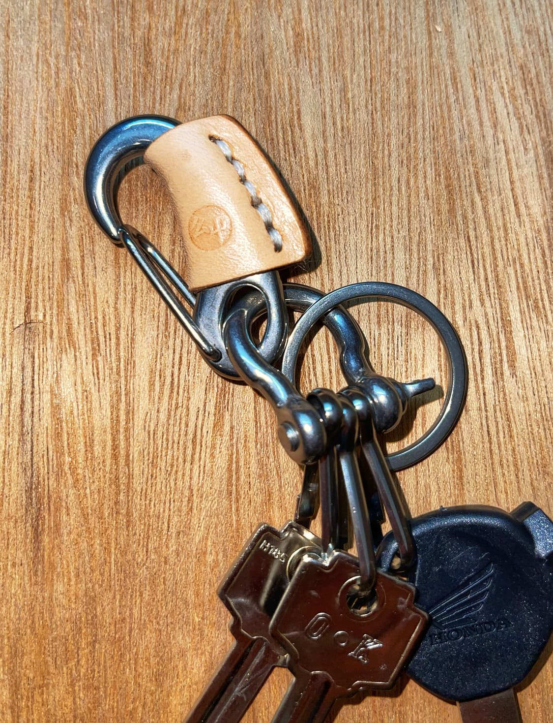 牛 Leather carabiner keyring 아메카지 키링세트 상품이미지4