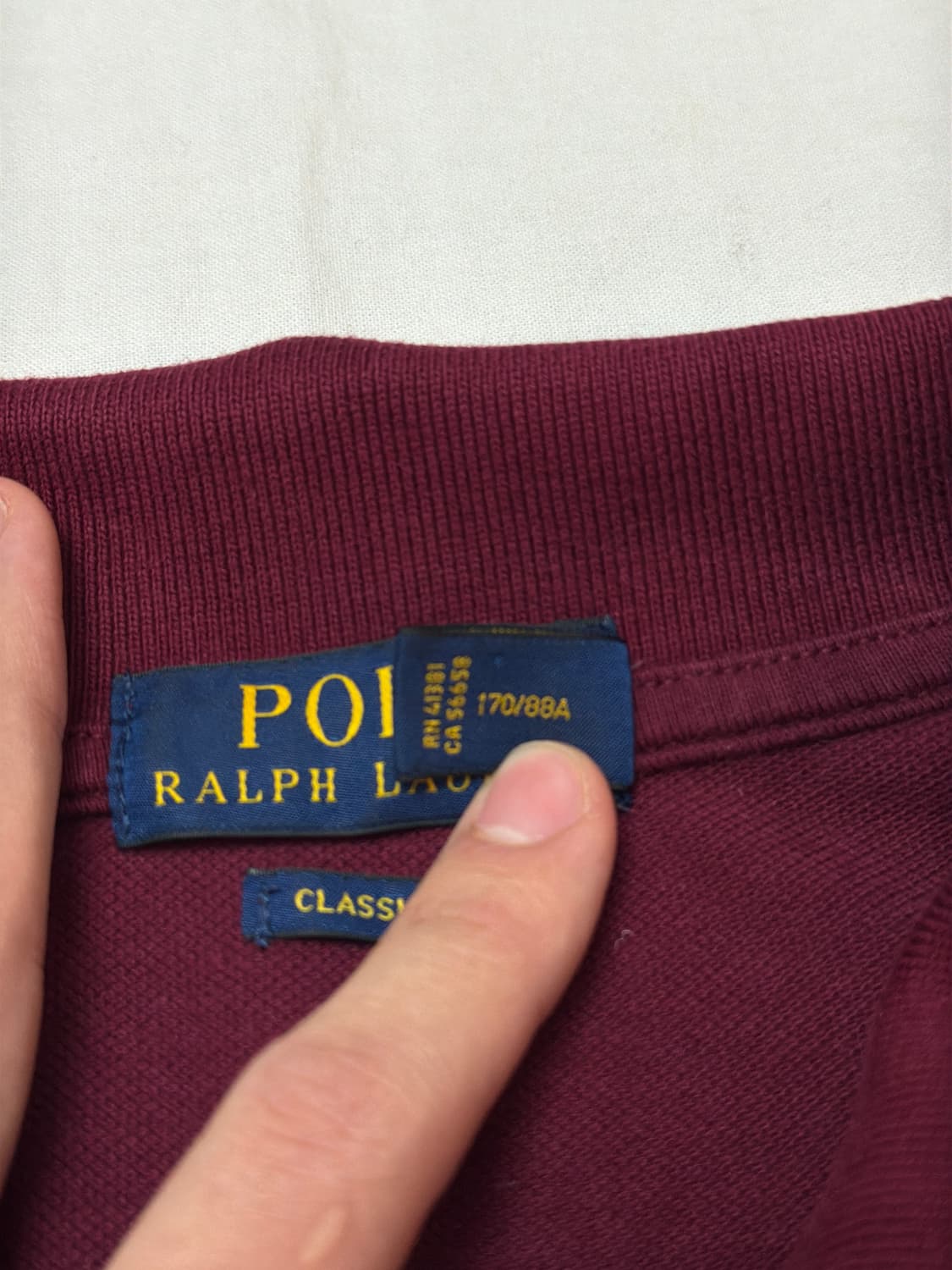 폴로 랄프로렌 빅포니 치프키프 롱슬리브 카라티 버건디 상품이미지4