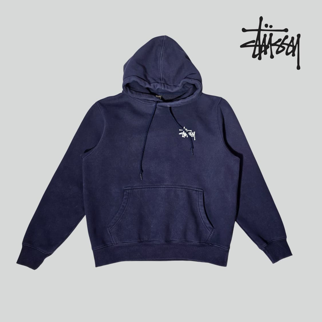 [S]스투시 베이직 후드 네이비 상품이미지1