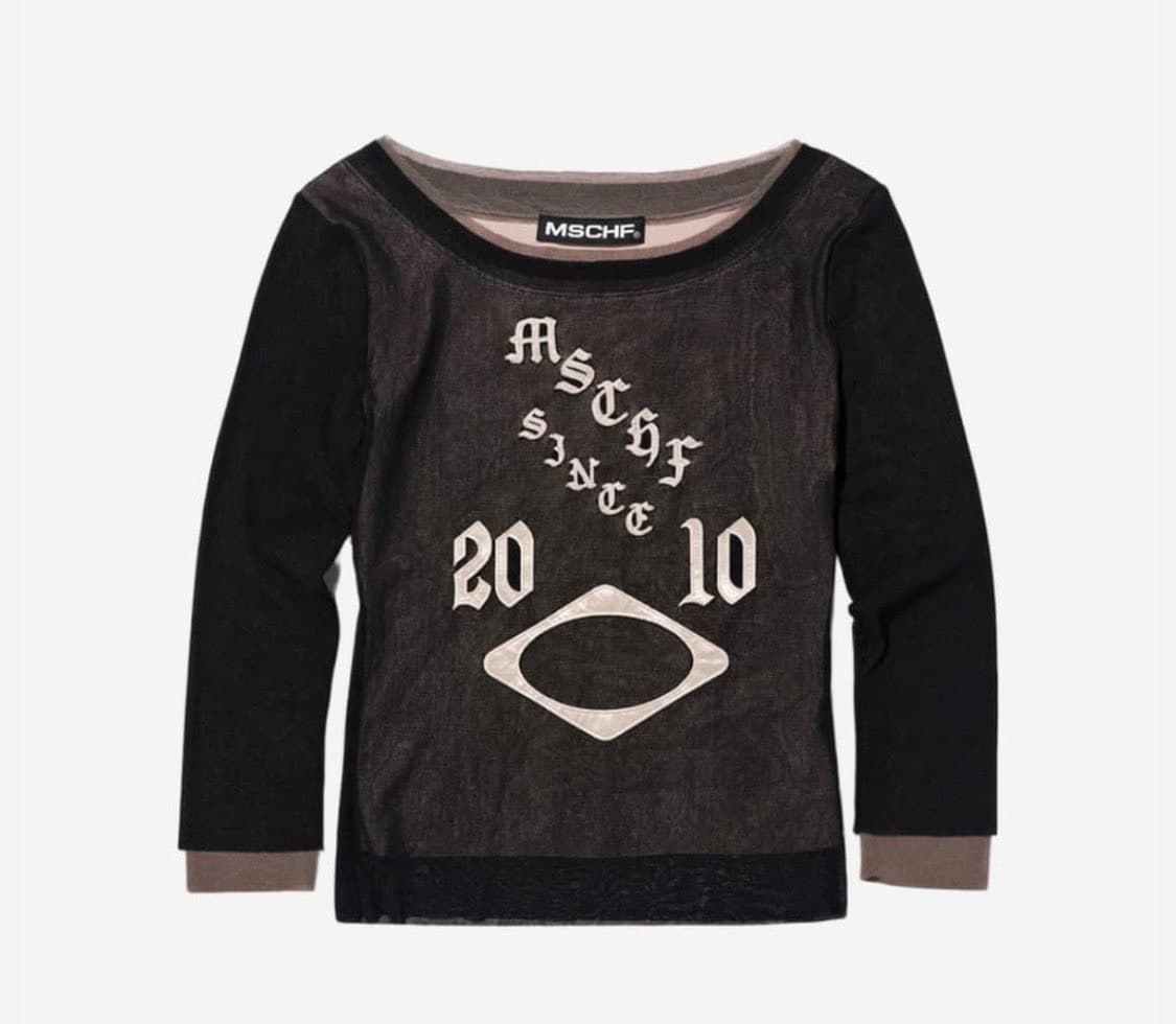 미스치프 보트넥 매쉬탑 Mischief Boat Neck Mesh Top 상품이미지1