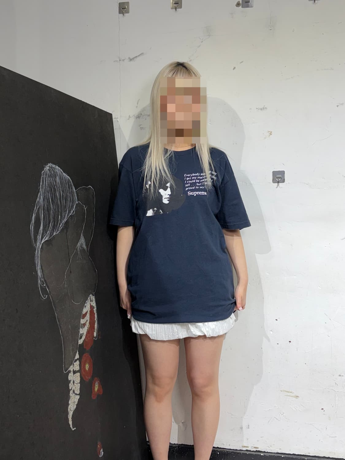 슈프림 mean 프린팅 반팔 티셔츠 L 상품이미지2