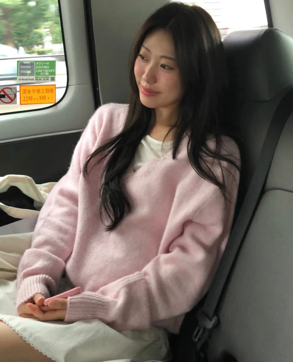 파운더스 아멜리 알파카 브이넥 니트 핑크 상품이미지2