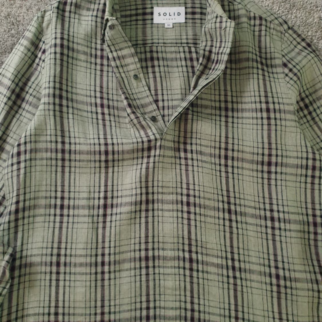 [무료배송] SOLID HOMME 체크 긴팔 셔츠 상품이미지7