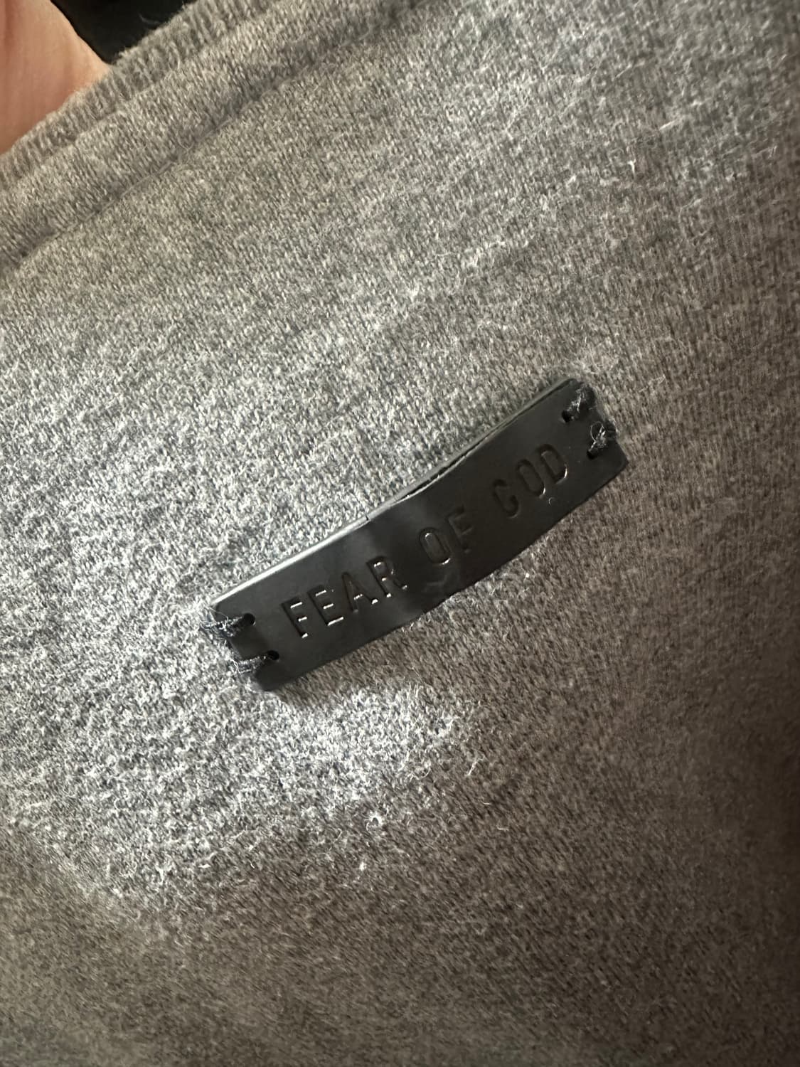 ✨ (바배) 피어오브갓 그레이 반팔 스웨트 셔츠 상품이미지5