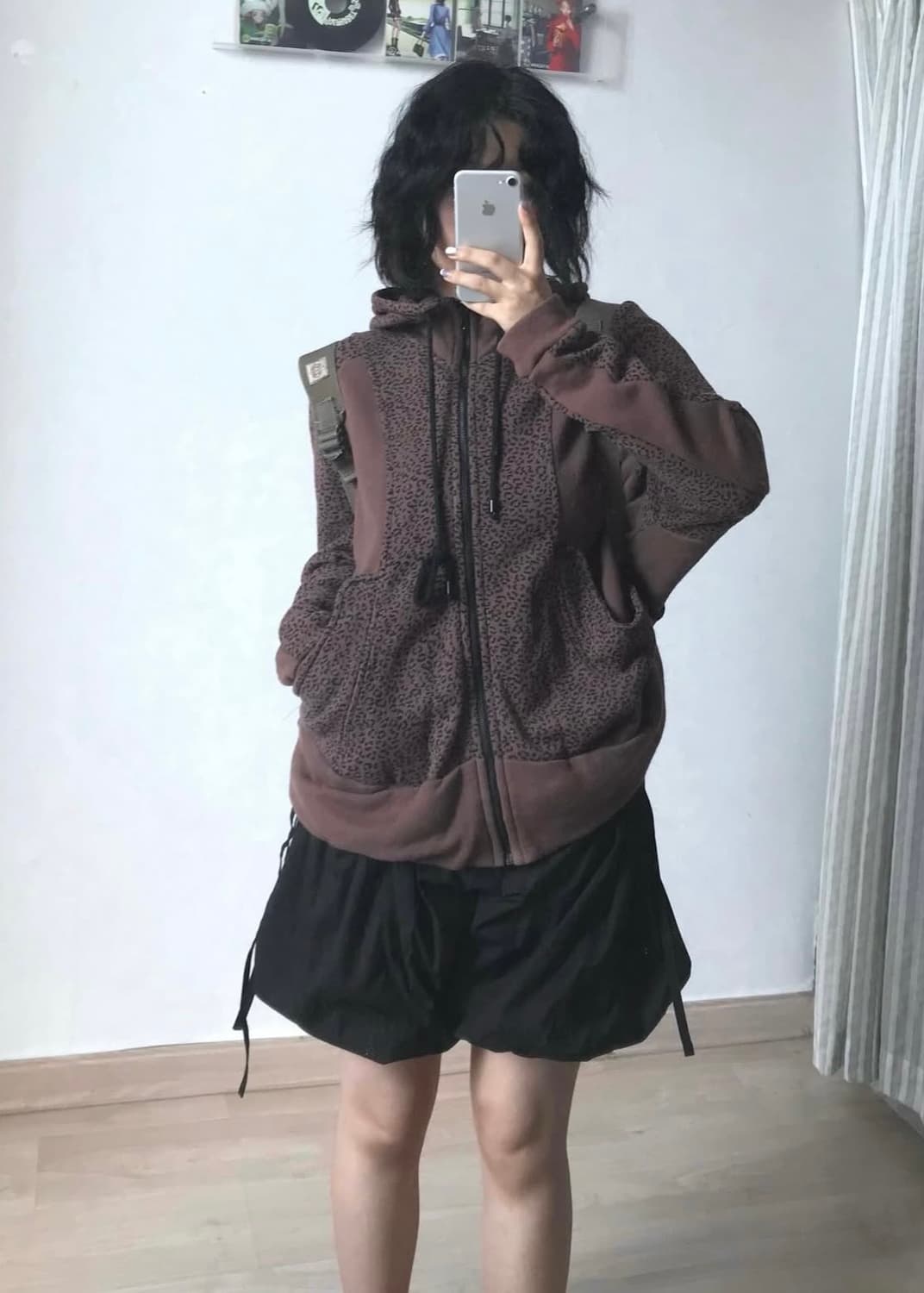 빈티지 호피 후드집업 상품이미지5