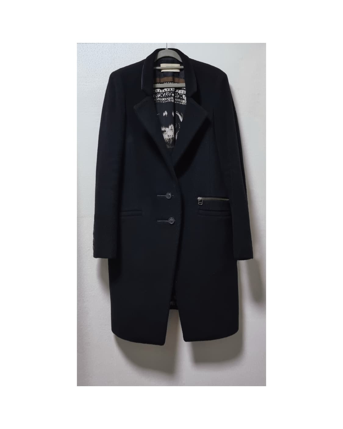 Dear I'age 블랙 코트 자켓 상품이미지1