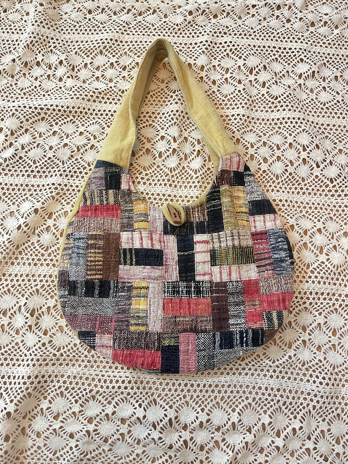 빈티지 모리걸 패치워크 숄더백 토트백 상품이미지1