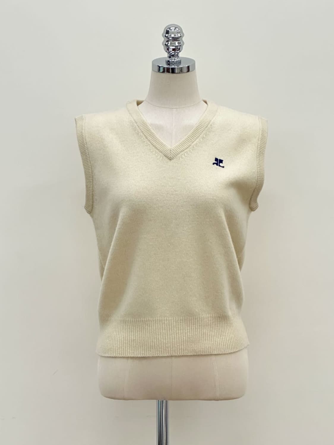 courreges / 꾸레쥬 아이보리 니트 베스트 상품이미지8