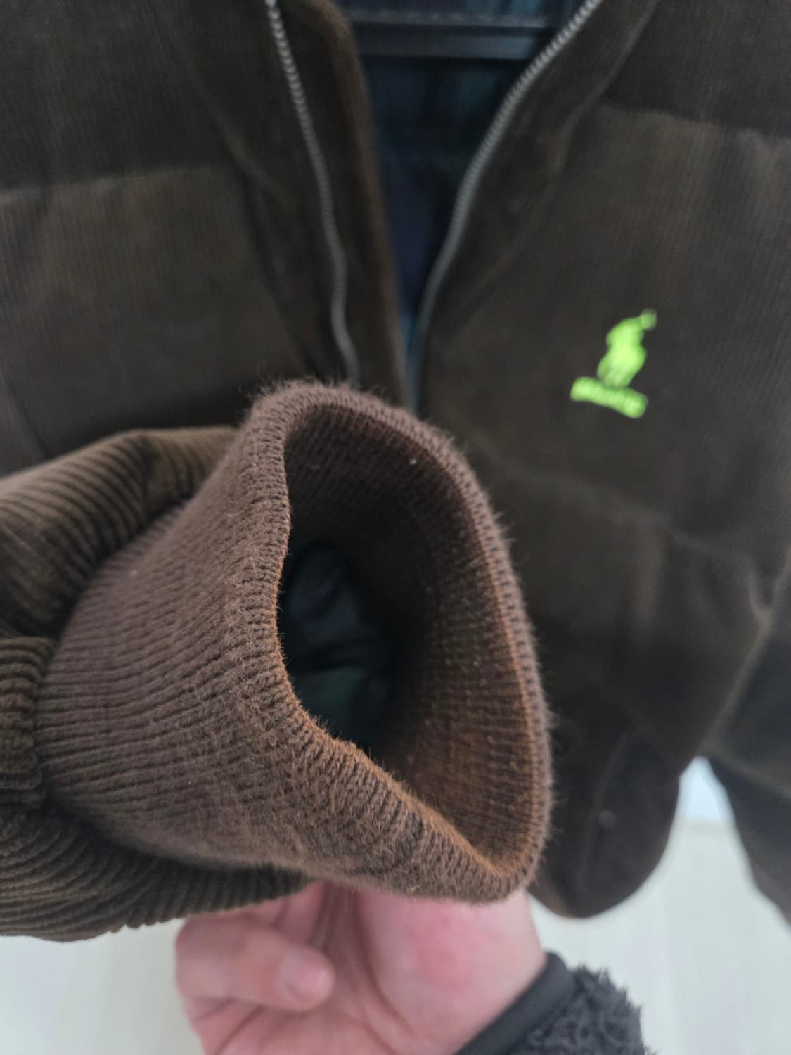 폴로x팔라스 코듀로이 패딩점퍼 라지사이즈 상품이미지3