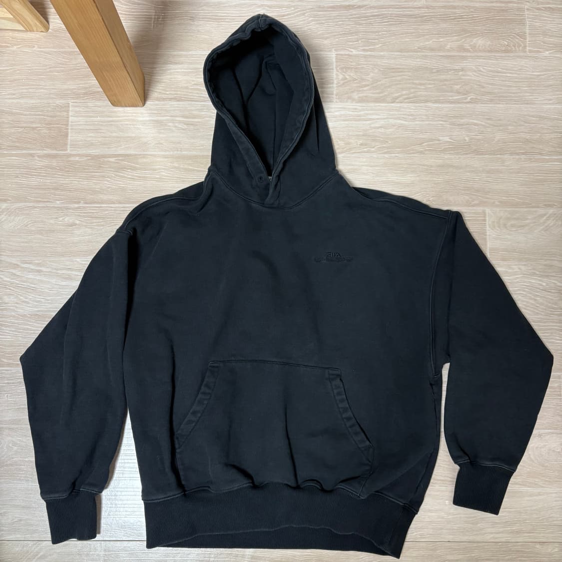 휠라 헤비웨이트 후드 블랙 M~L 상품이미지1